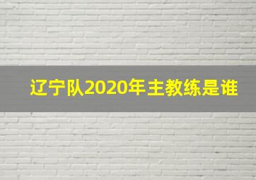 辽宁队2020年主教练是谁