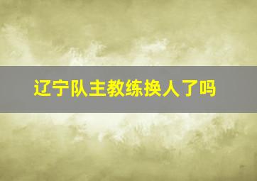 辽宁队主教练换人了吗