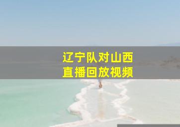 辽宁队对山西直播回放视频