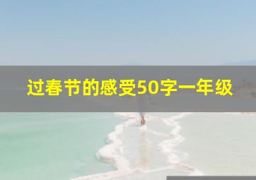 过春节的感受50字一年级