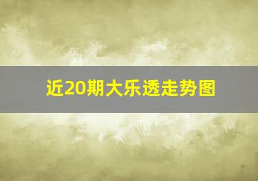 近20期大乐透走势图