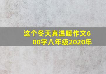 这个冬天真温暖作文600字八年级2020年