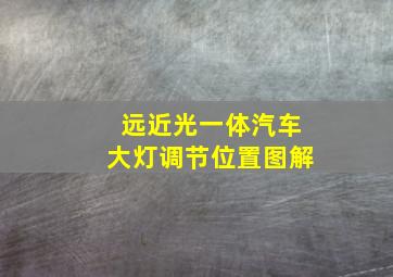 远近光一体汽车大灯调节位置图解