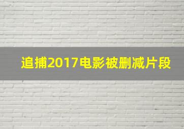 追捕2017电影被删减片段