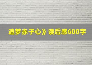 追梦赤子心》读后感600字