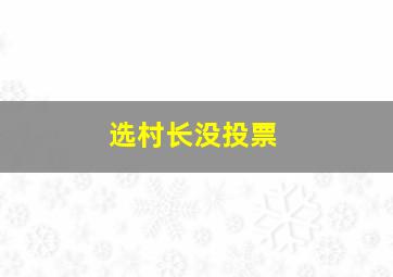 选村长没投票