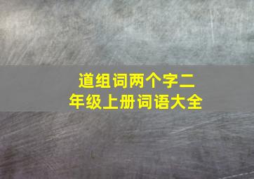 道组词两个字二年级上册词语大全