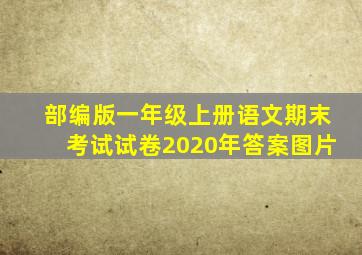 部编版一年级上册语文期末考试试卷2020年答案图片