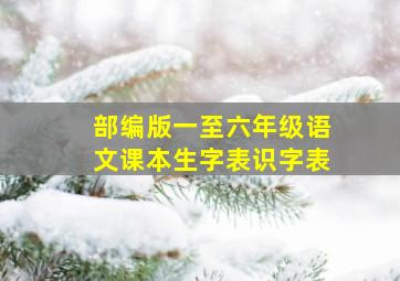 部编版一至六年级语文课本生字表识字表