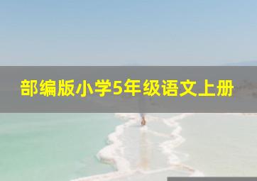 部编版小学5年级语文上册