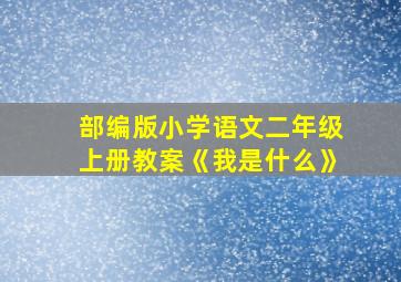 部编版小学语文二年级上册教案《我是什么》