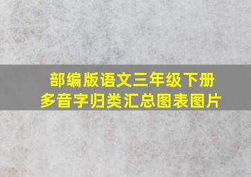 部编版语文三年级下册多音字归类汇总图表图片