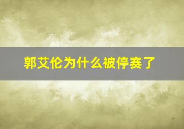 郭艾伦为什么被停赛了