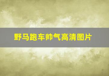 野马跑车帅气高清图片