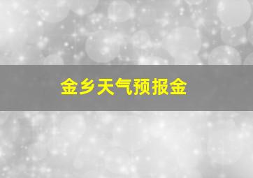 金乡天气预报金