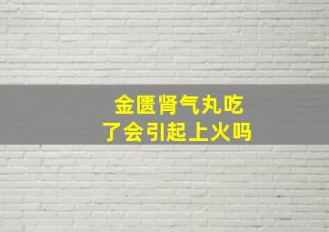 金匮肾气丸吃了会引起上火吗