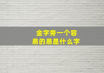 金字旁一个容易的易是什么字