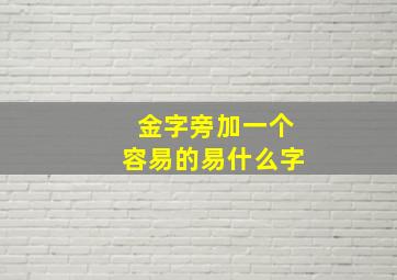 金字旁加一个容易的易什么字