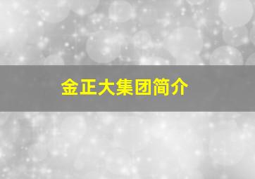 金正大集团简介