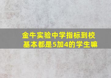 金牛实验中学指标到校基本都是5加4的学生嘛