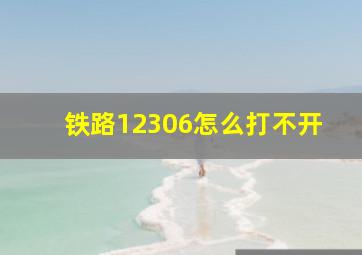 铁路12306怎么打不开