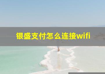 银盛支付怎么连接wifi