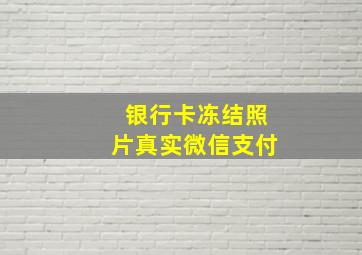 银行卡冻结照片真实微信支付