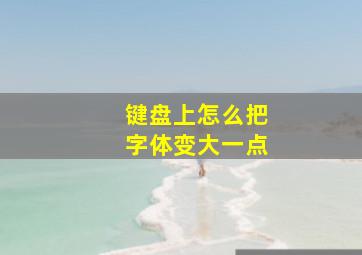 键盘上怎么把字体变大一点