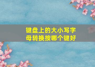 键盘上的大小写字母转换按哪个键好