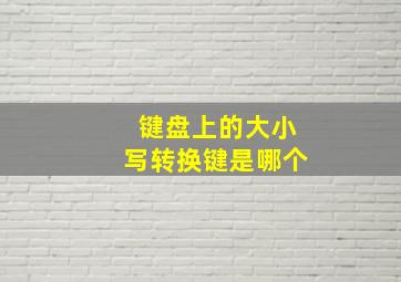 键盘上的大小写转换键是哪个