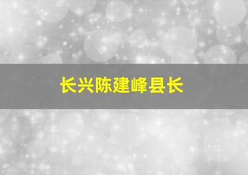 长兴陈建峰县长