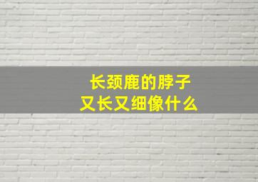 长颈鹿的脖子又长又细像什么