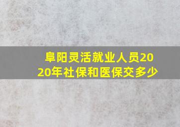 阜阳灵活就业人员2020年社保和医保交多少