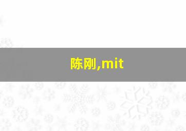 陈刚,mit