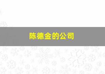 陈德金的公司