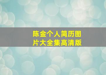 陈金个人简历图片大全集高清版