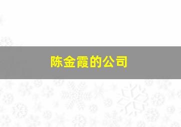 陈金霞的公司