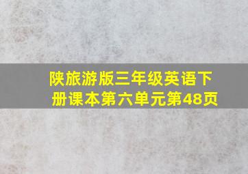 陕旅游版三年级英语下册课本第六单元第48页