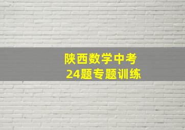 陕西数学中考24题专题训练