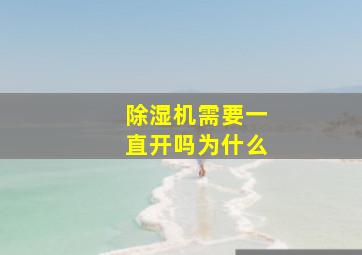 除湿机需要一直开吗为什么