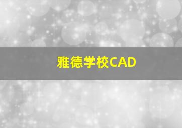 雅德学校CAD