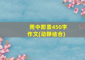 雨中即景450字作文(动静结合)