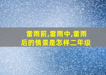 雷雨前,雷雨中,雷雨后的情景是怎样二年级