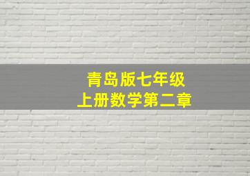 青岛版七年级上册数学第二章