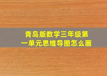 青岛版数学三年级第一单元思维导图怎么画