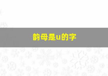 韵母是u的字