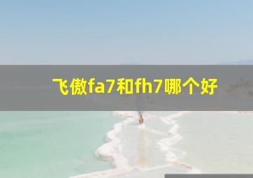 飞傲fa7和fh7哪个好