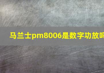 马兰士pm8006是数字功放吗