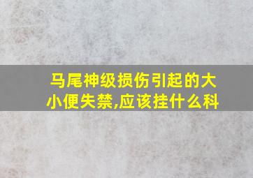 马尾神级损伤引起的大小便失禁,应该挂什么科