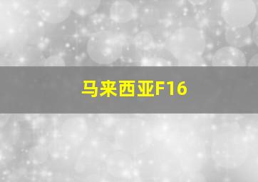 马来西亚F16